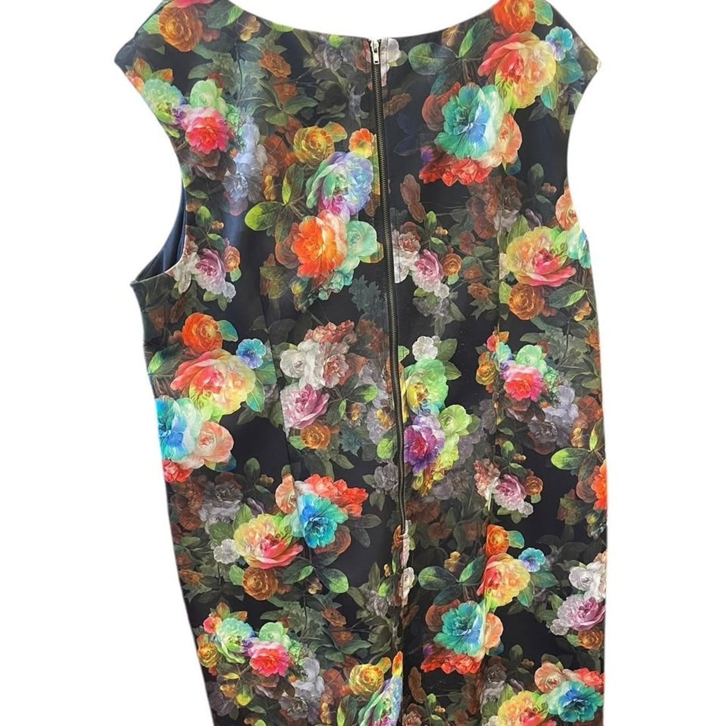 Black floral dress with a