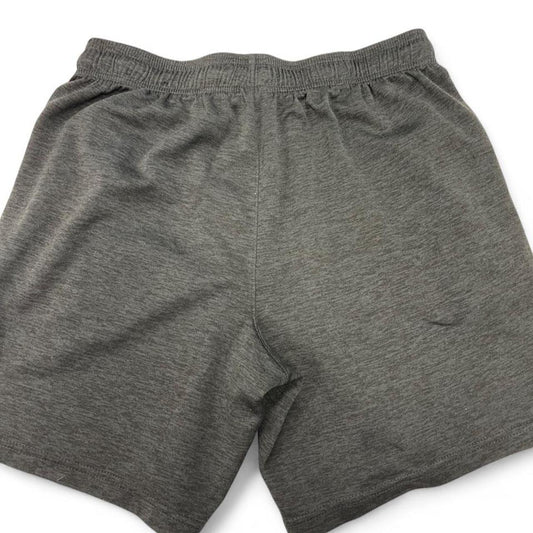 A.Gray heather shorts with drawstring
