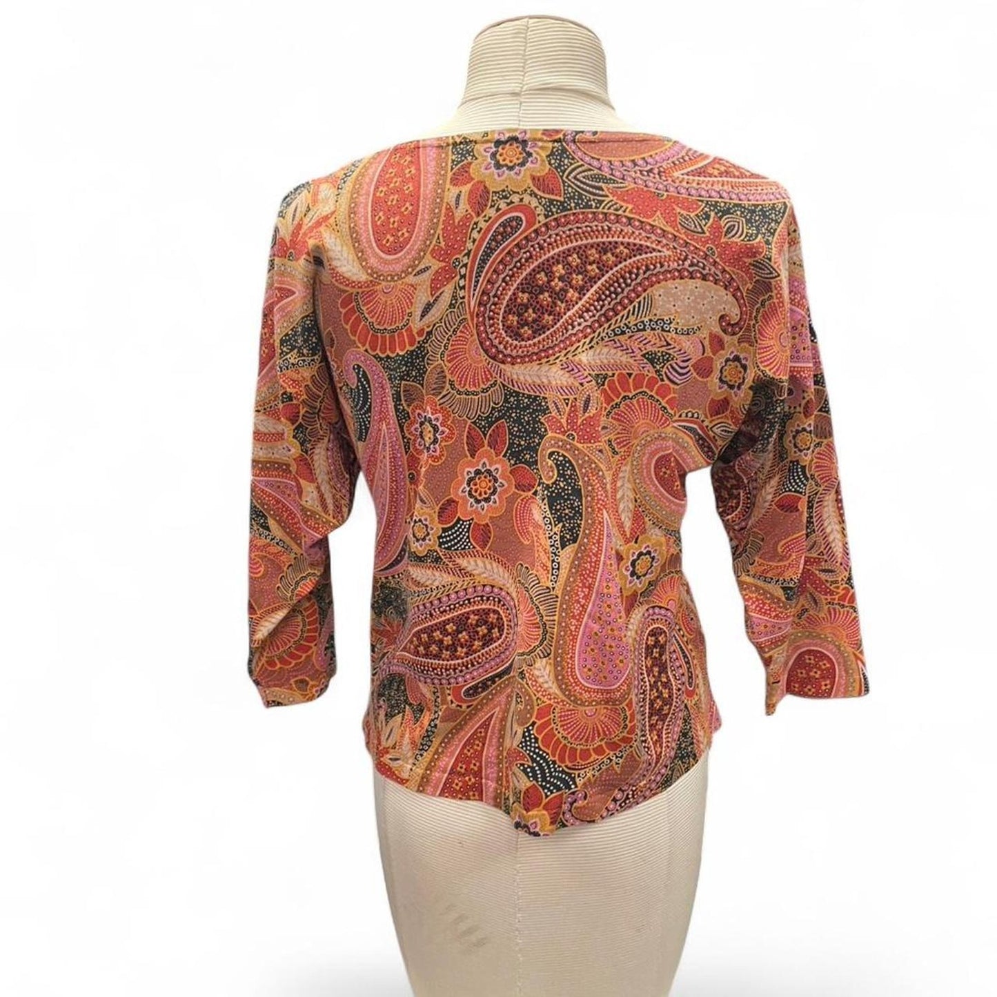 Paisley print 34 sleeve top