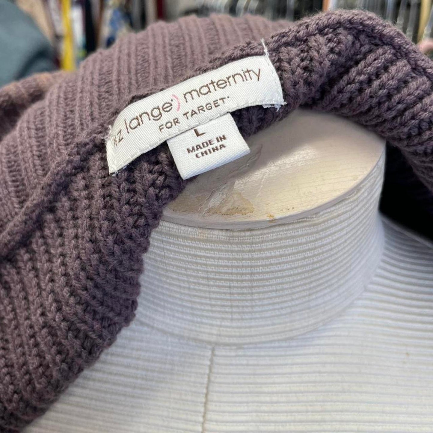 Liz lange purple maternity cardigan