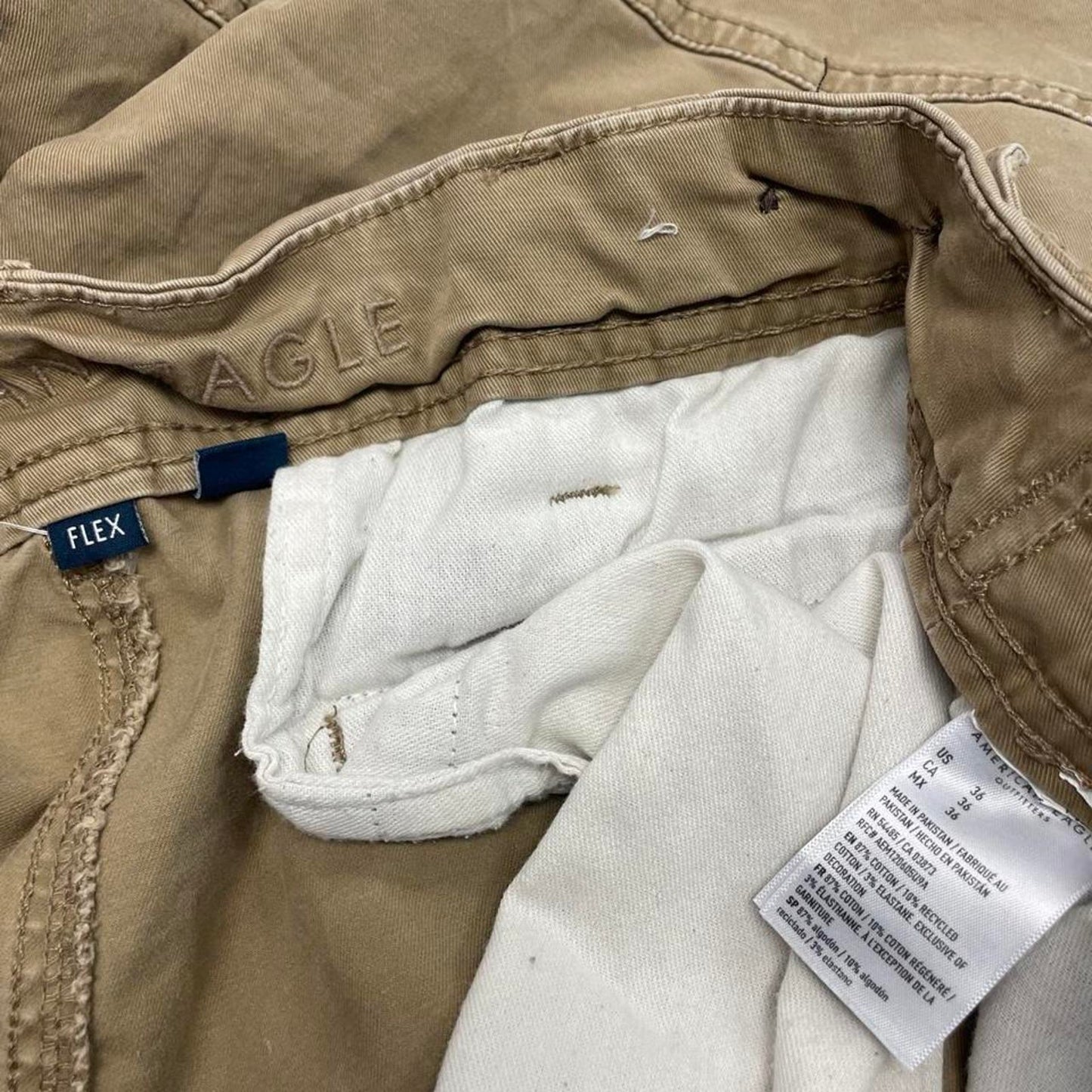 Tan cargo shorts