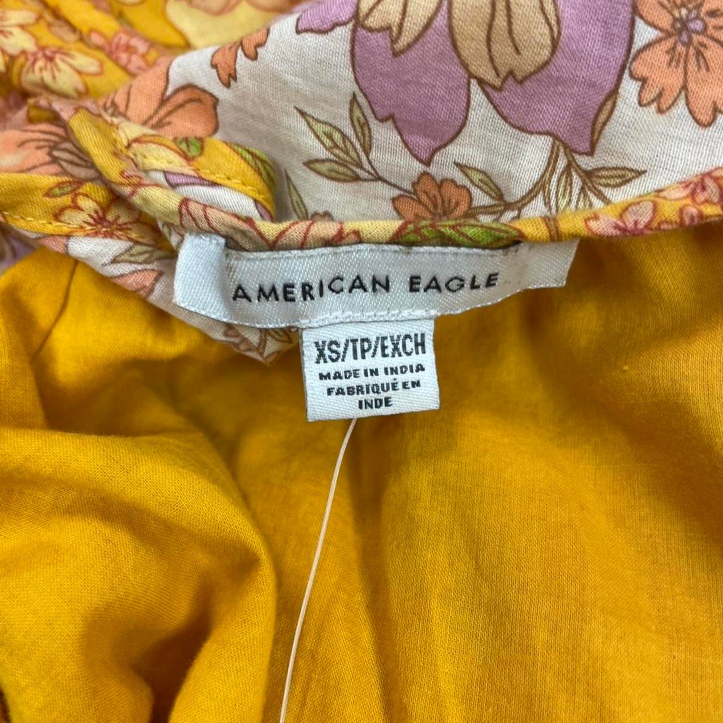 American eagle yellow floral dress