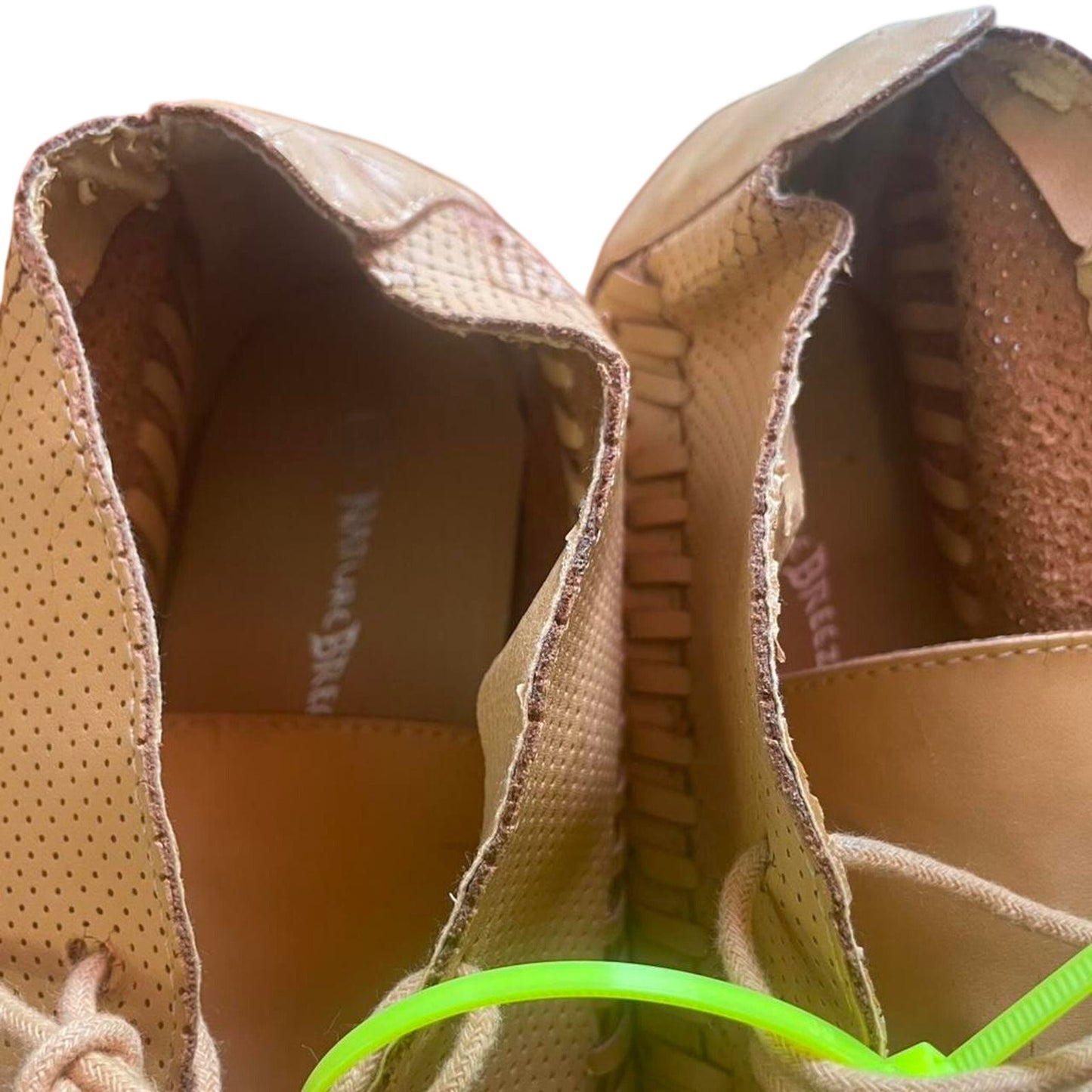 Tan leather lace up shoes