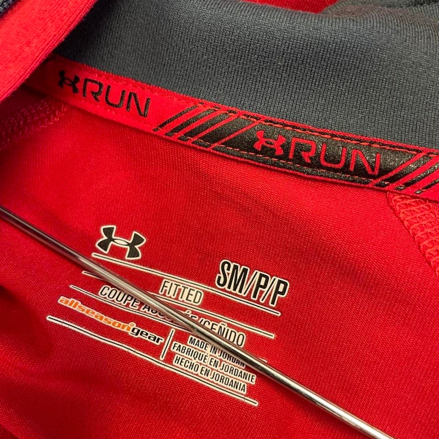 Under armour red quarter zip