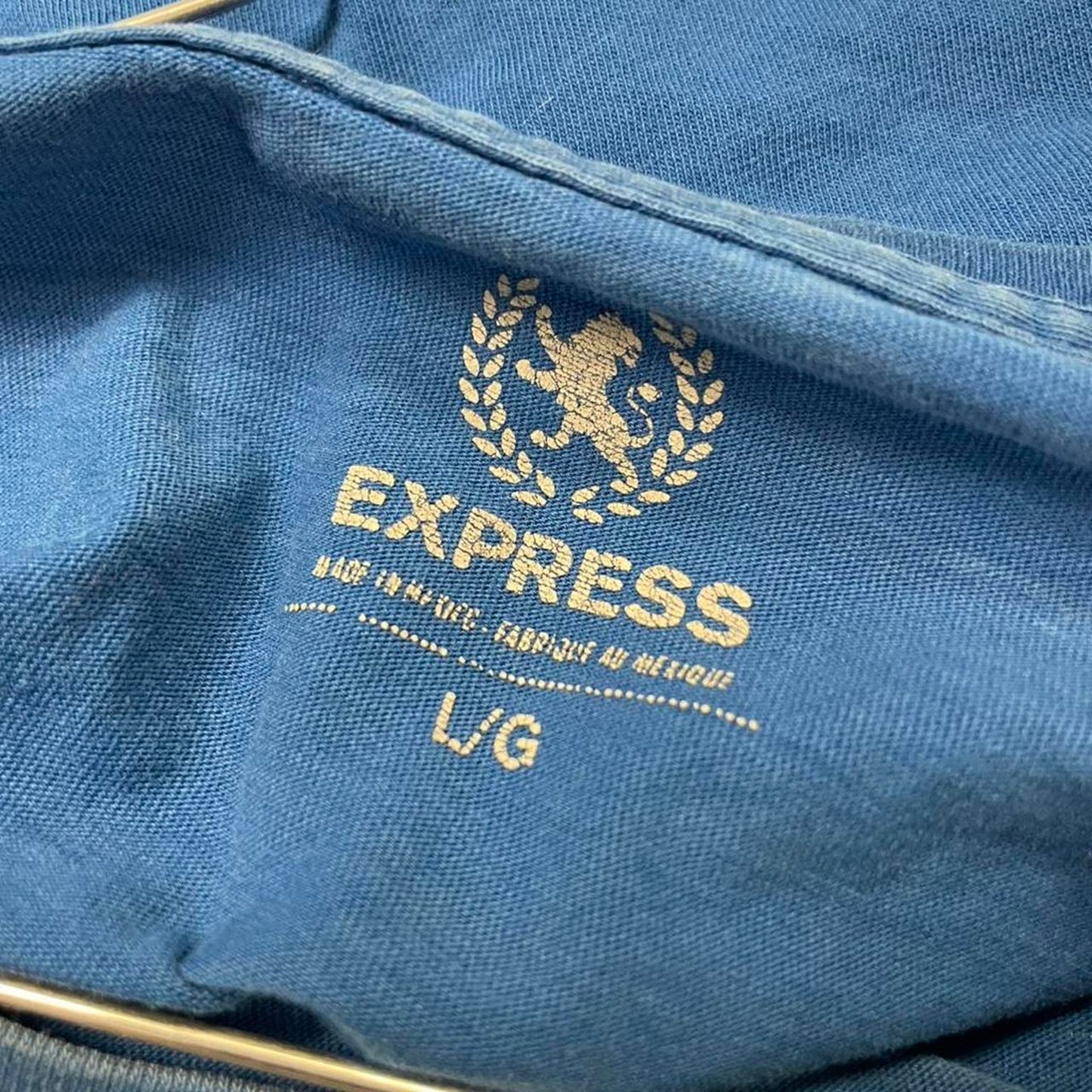 Express blue graphic tee size