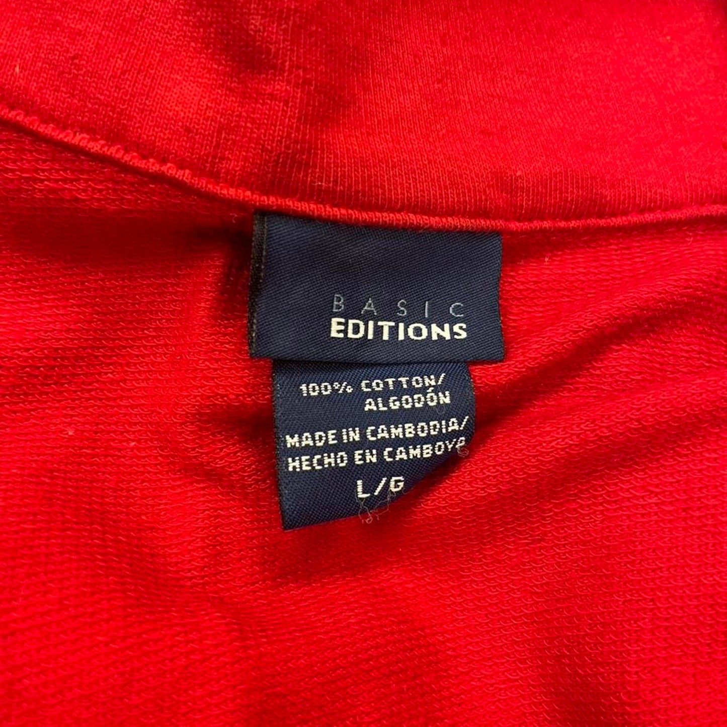 Red zip up jacket