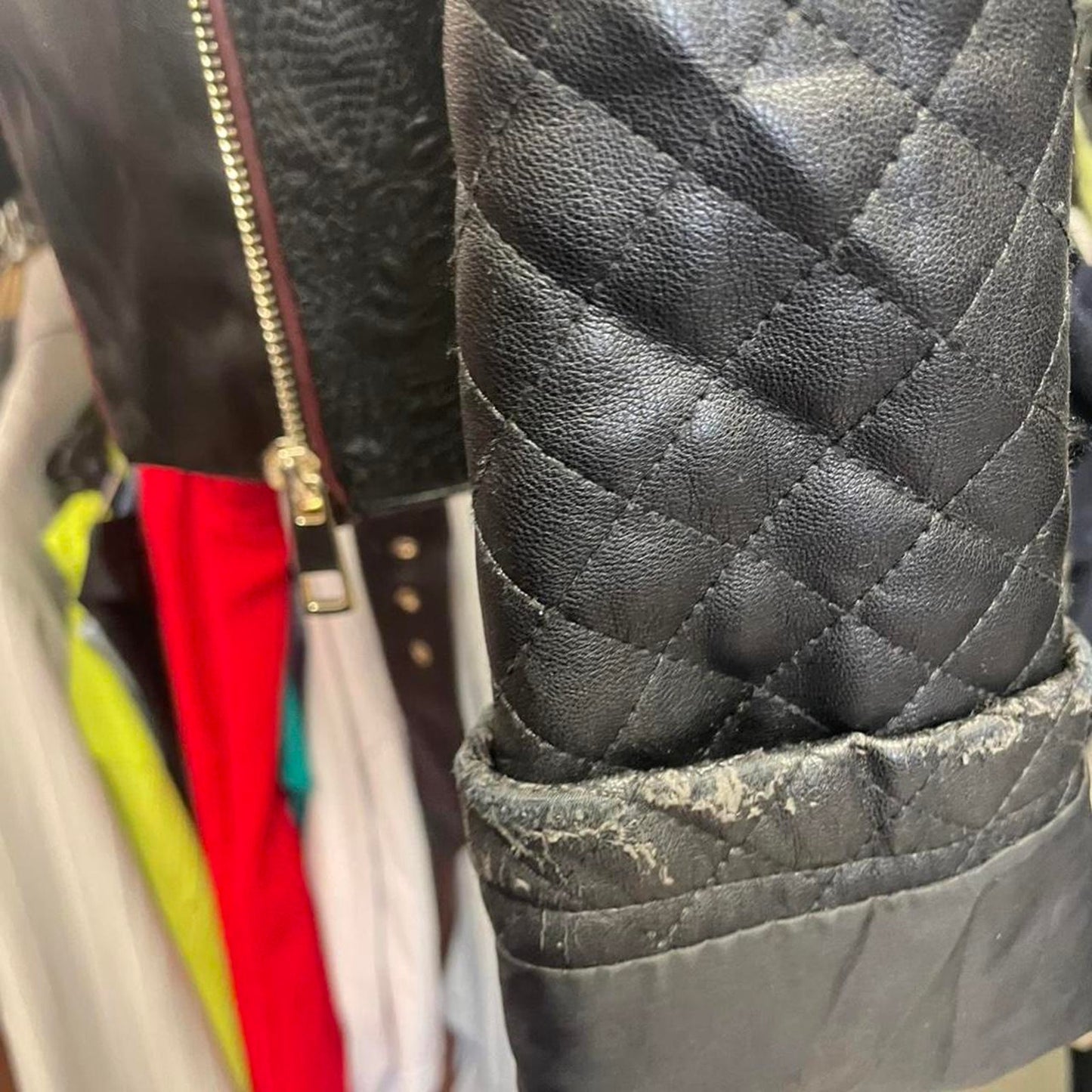 Desigual black leather jacket