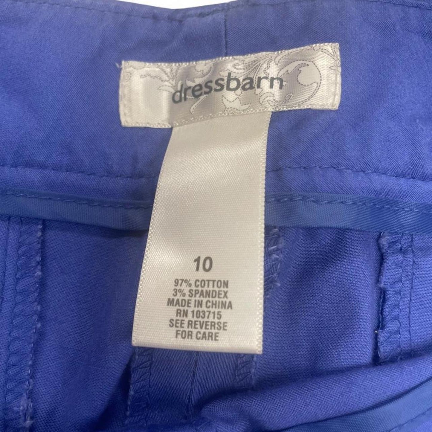 Dressbarn royal blue cotton