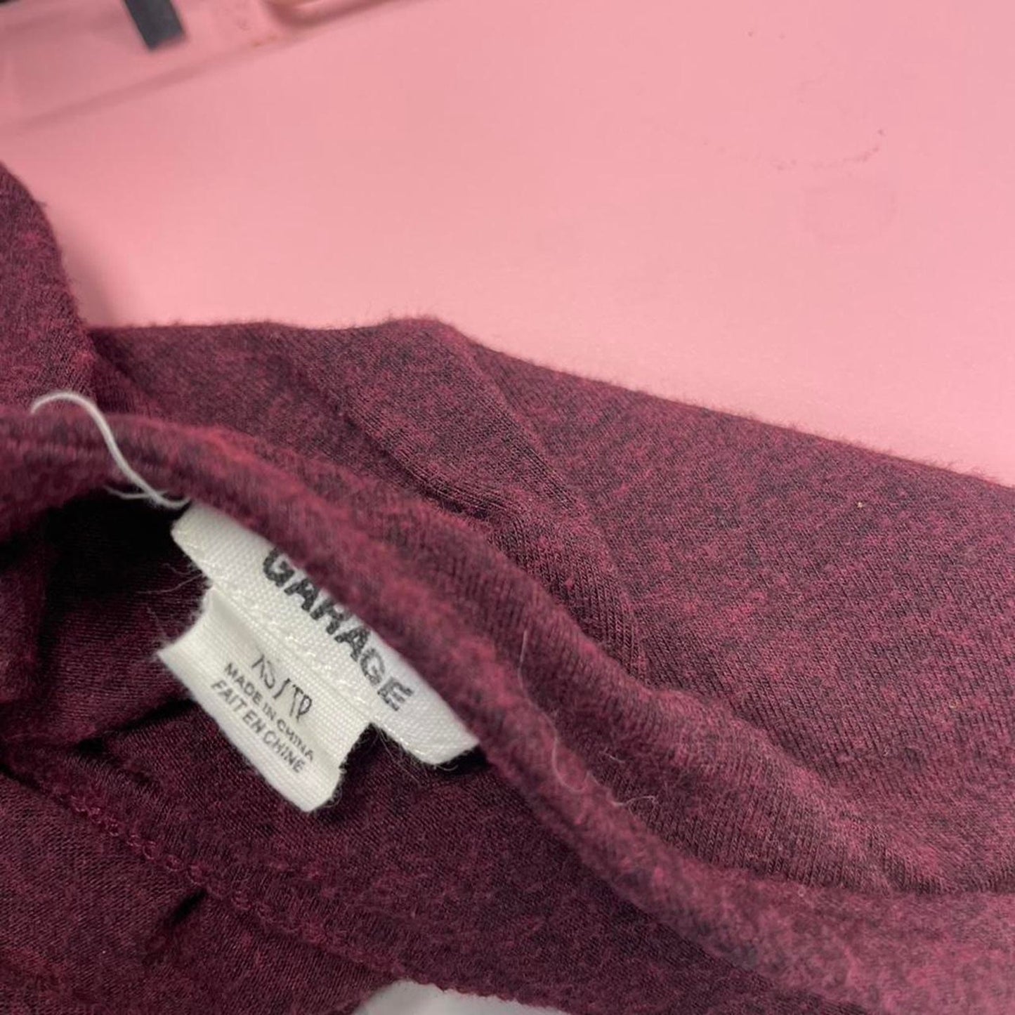 Garage burgundy long sleeve dress