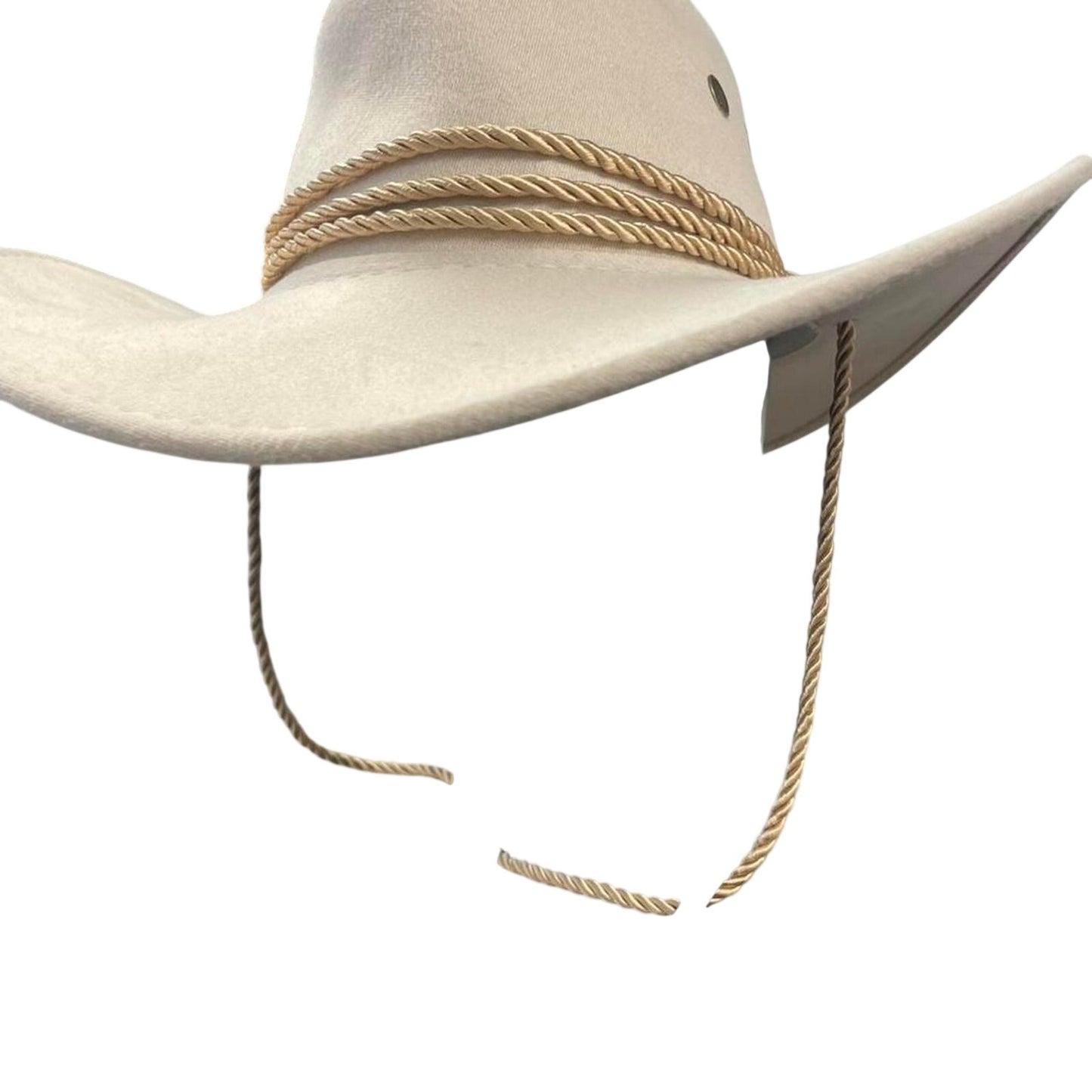 Tan cowboy hat with rope
