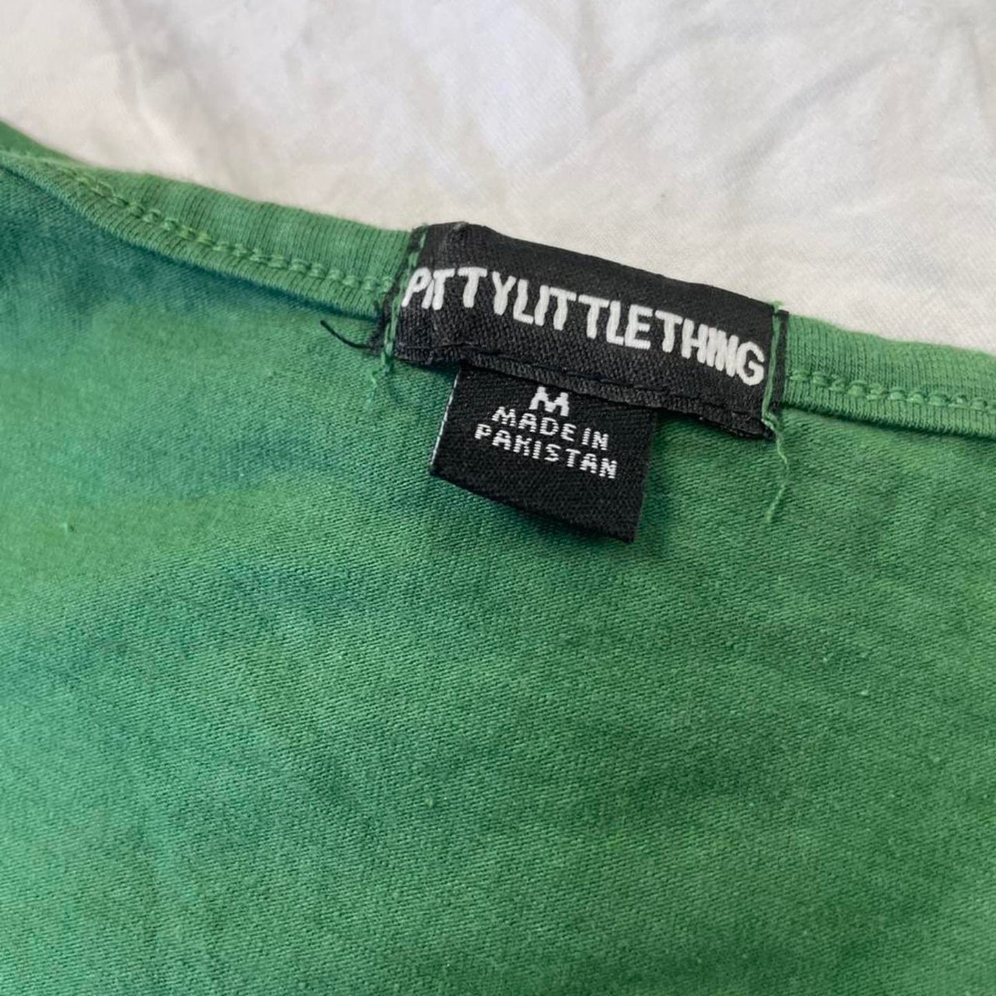 Prettylittlething green baby tee with