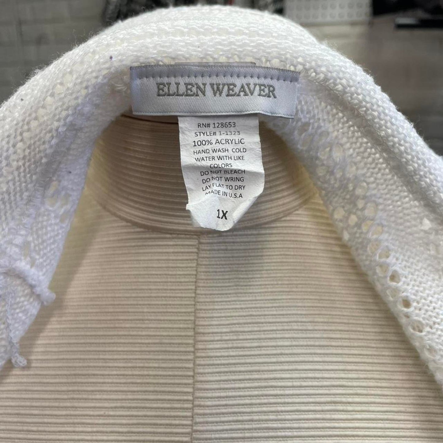 White open front cardigan