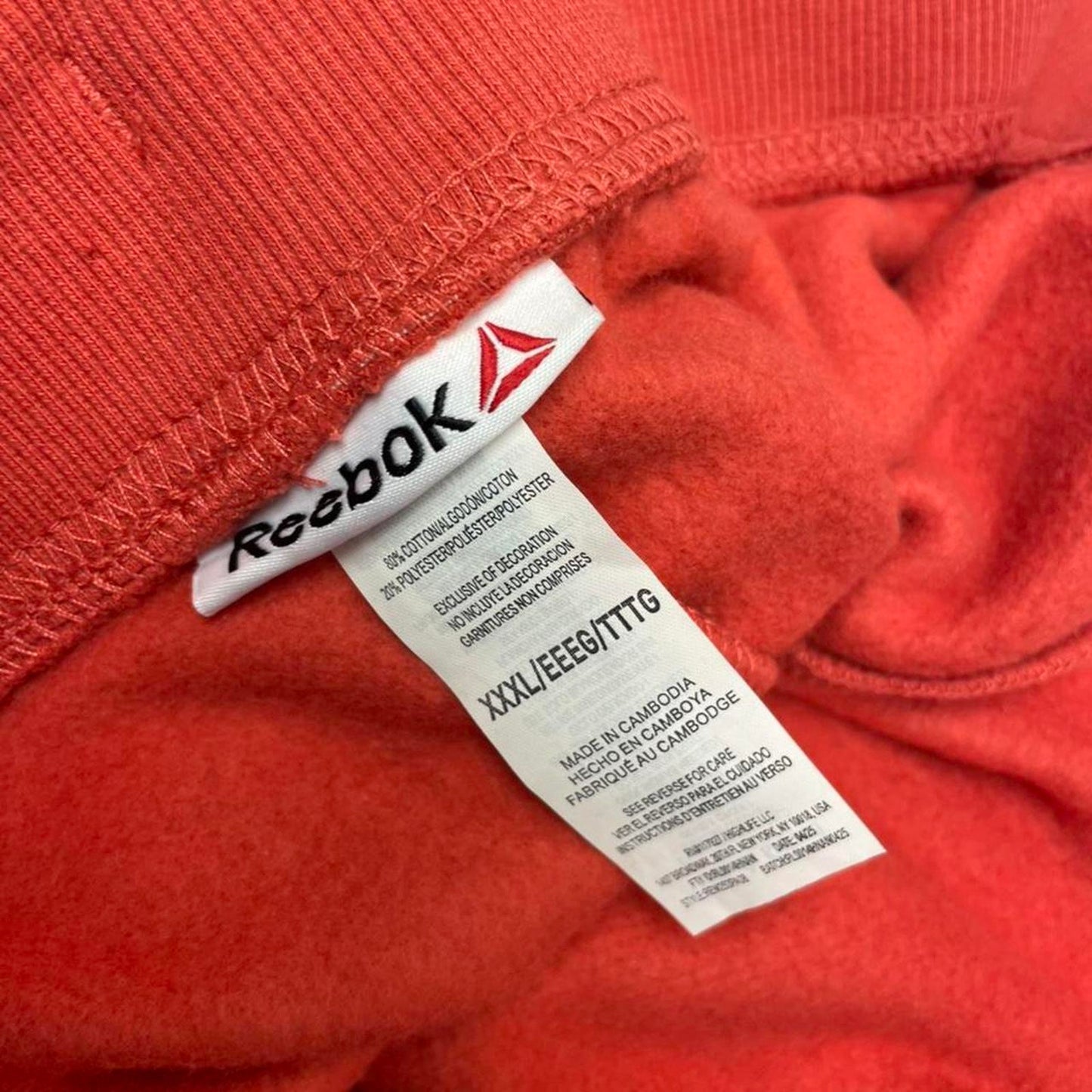 Reebok red sweatpants with drawstring