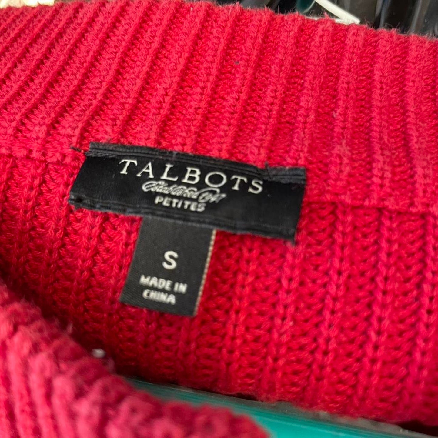 Red talbots button up cardigan