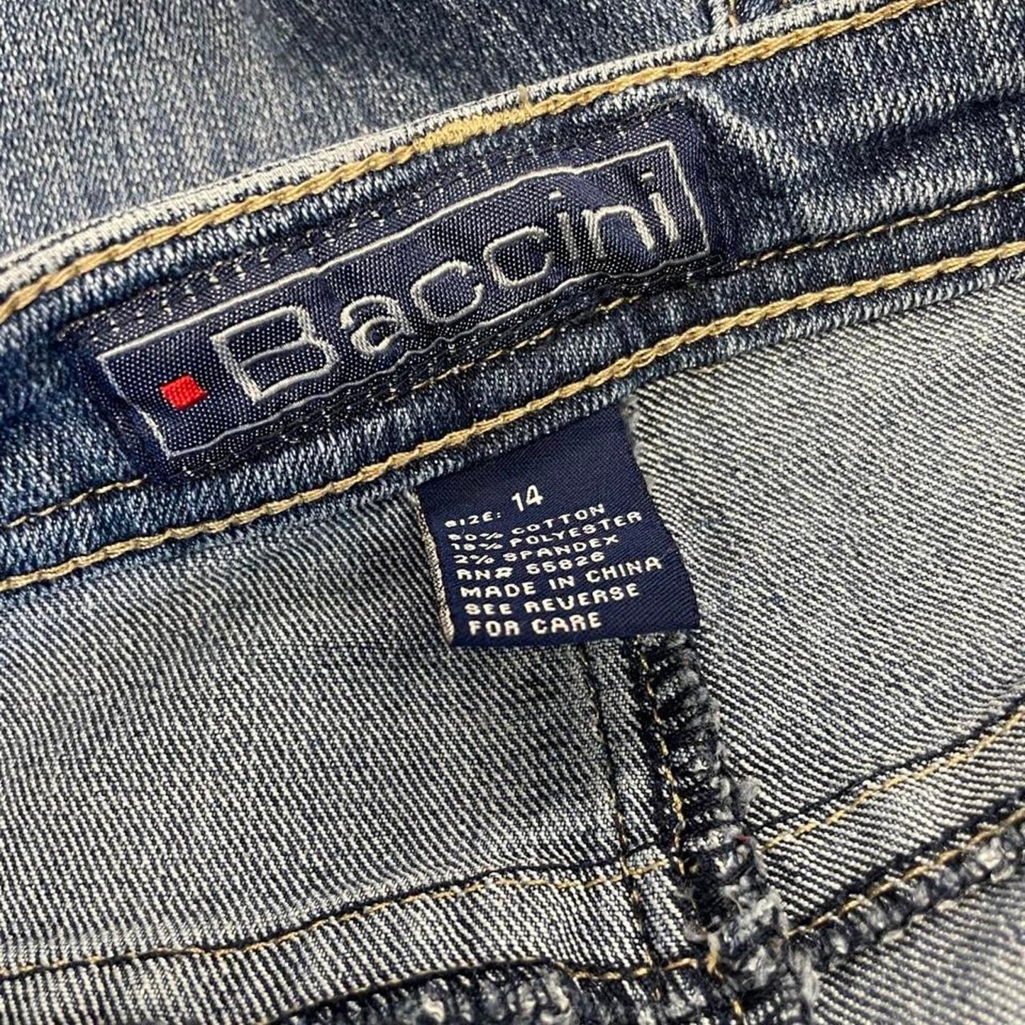 Baccini blue denim shorts with