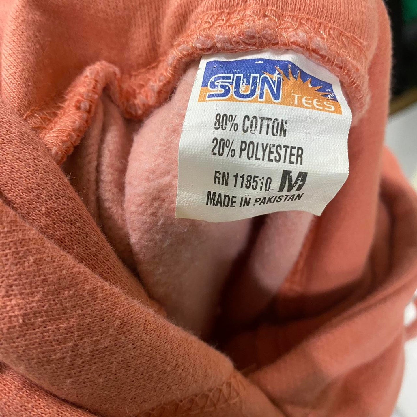 Orange and burgundy hoodie
