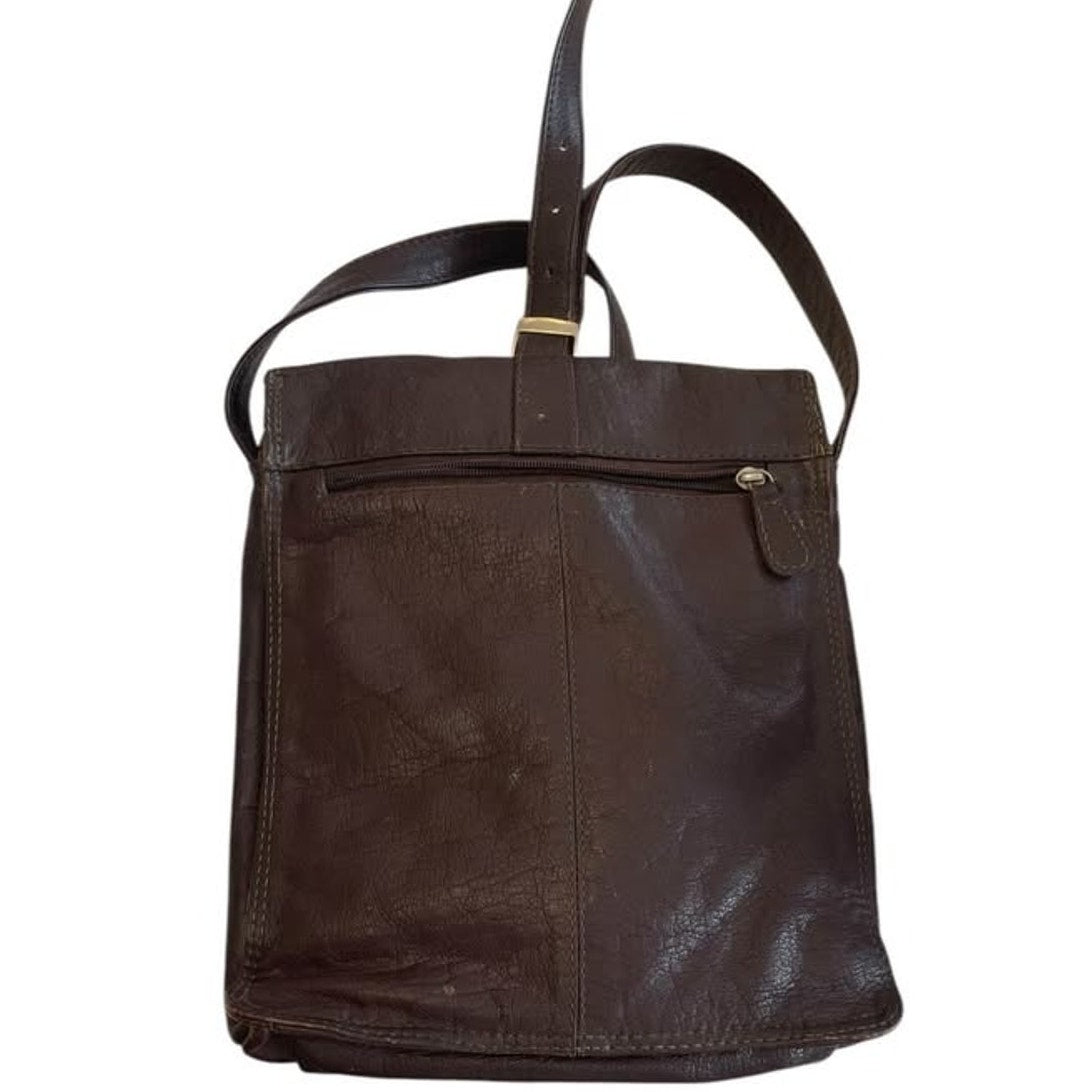 Brown leather bag