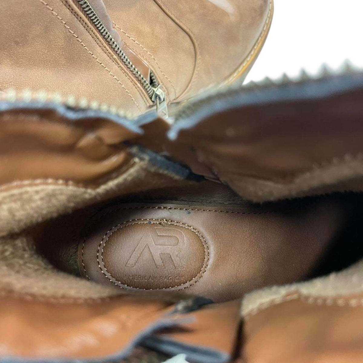 Tan leather ankle boots