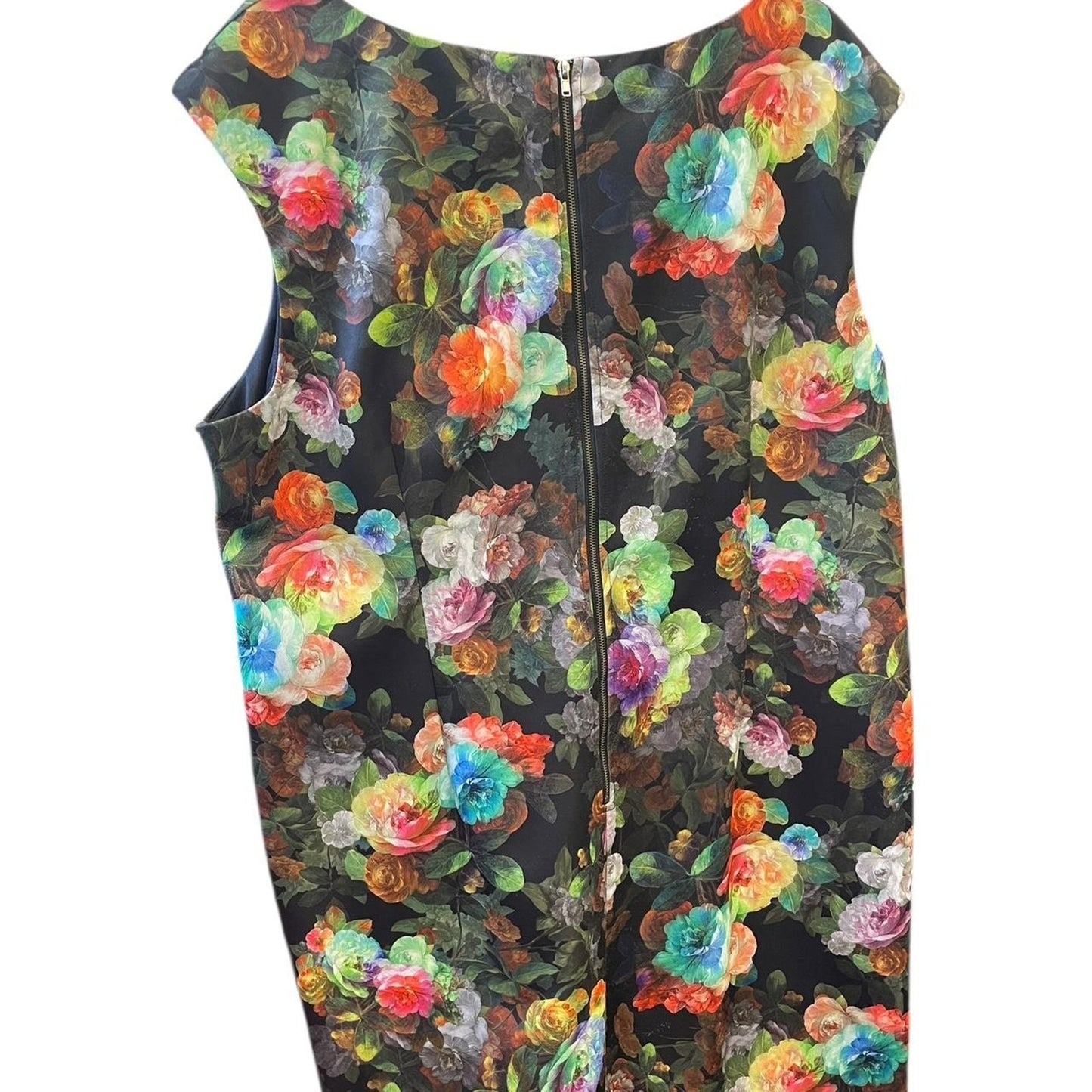 Black floral dress with a