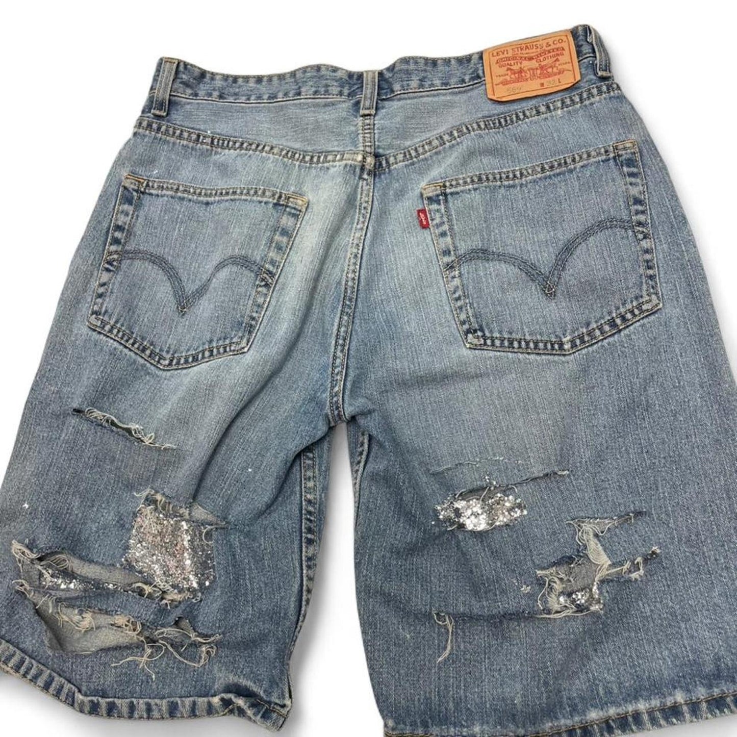 Levis blue denim shorts