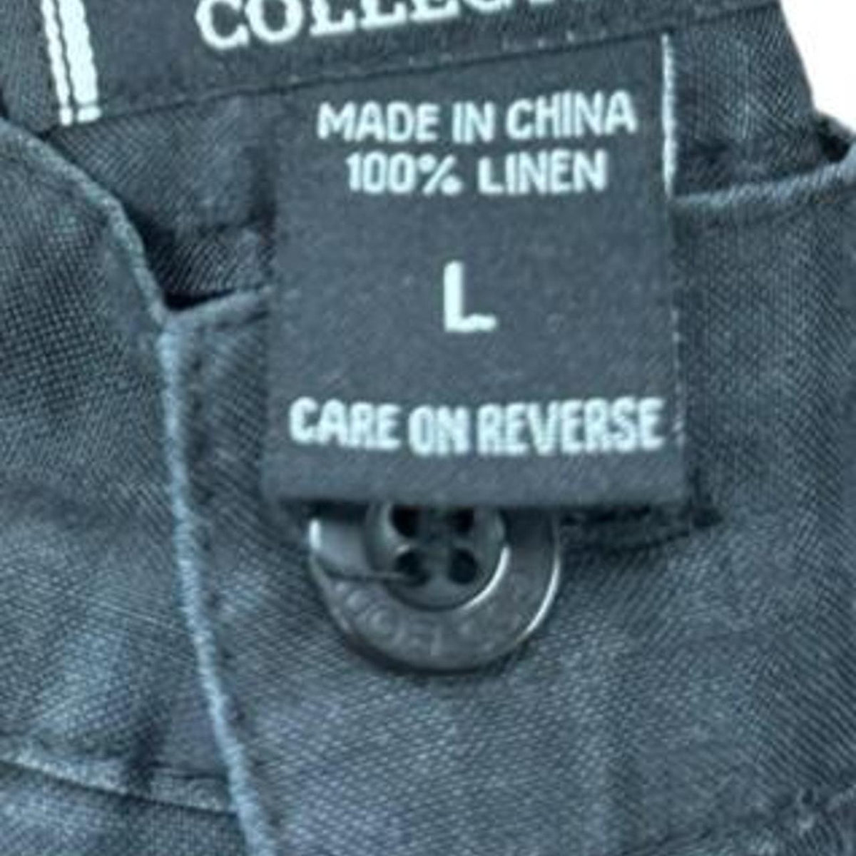 Black linen pants in a