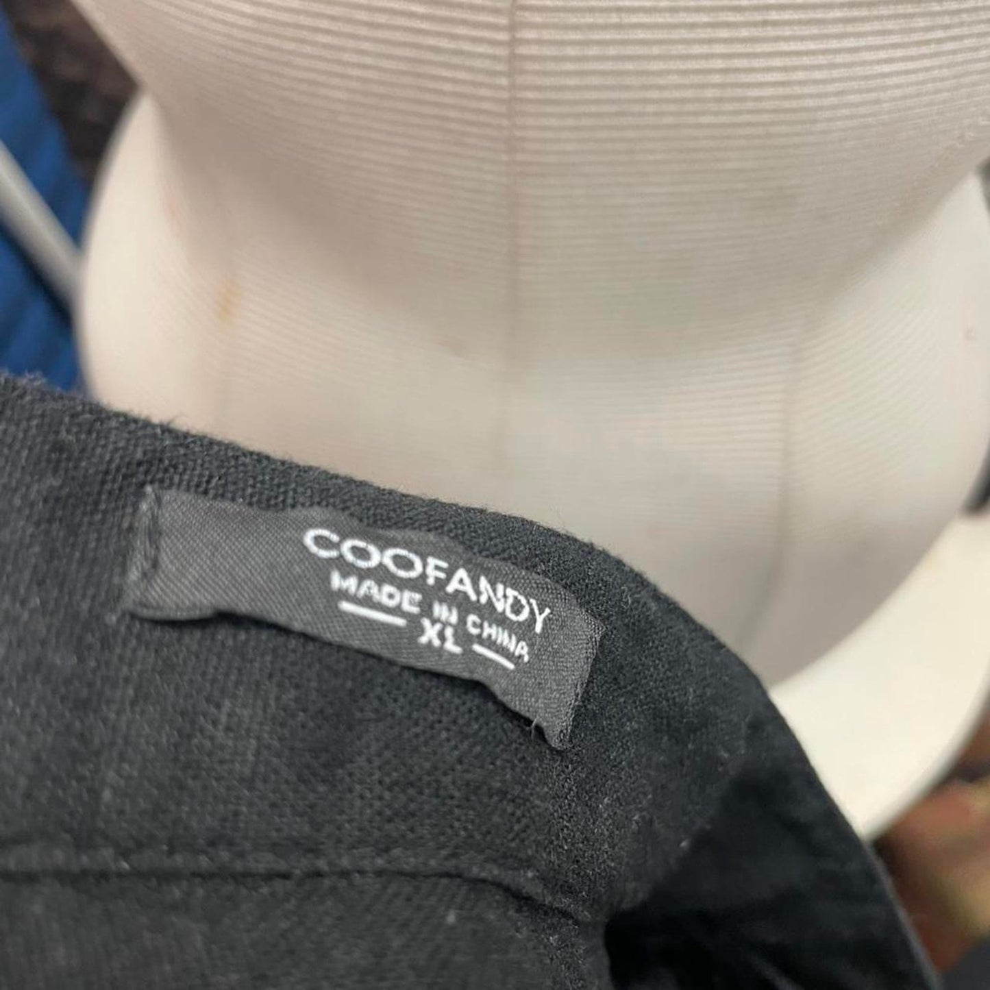 Black and blue embroidered long