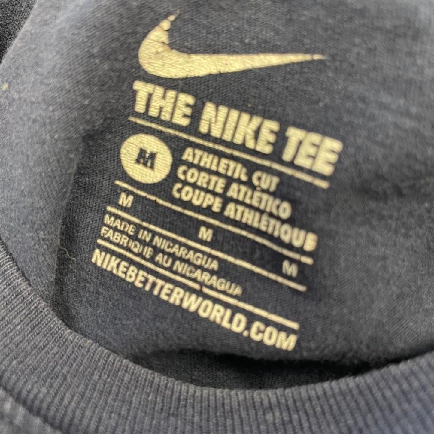 Nike navy blue cotton t shirt