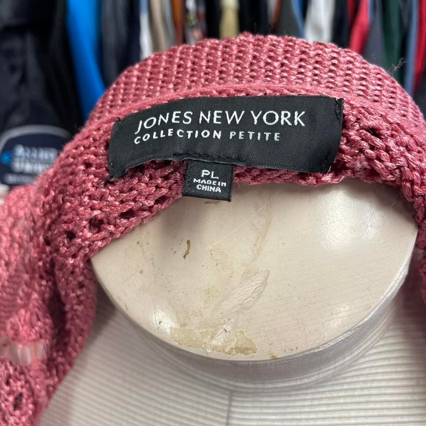 Jones new york pink crochet cardigan