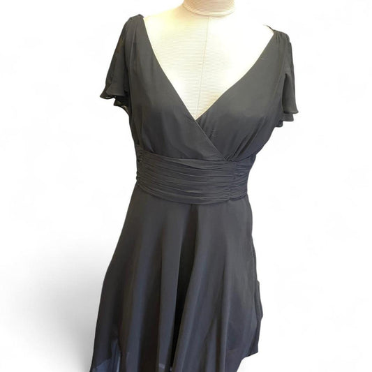 London times black dress with