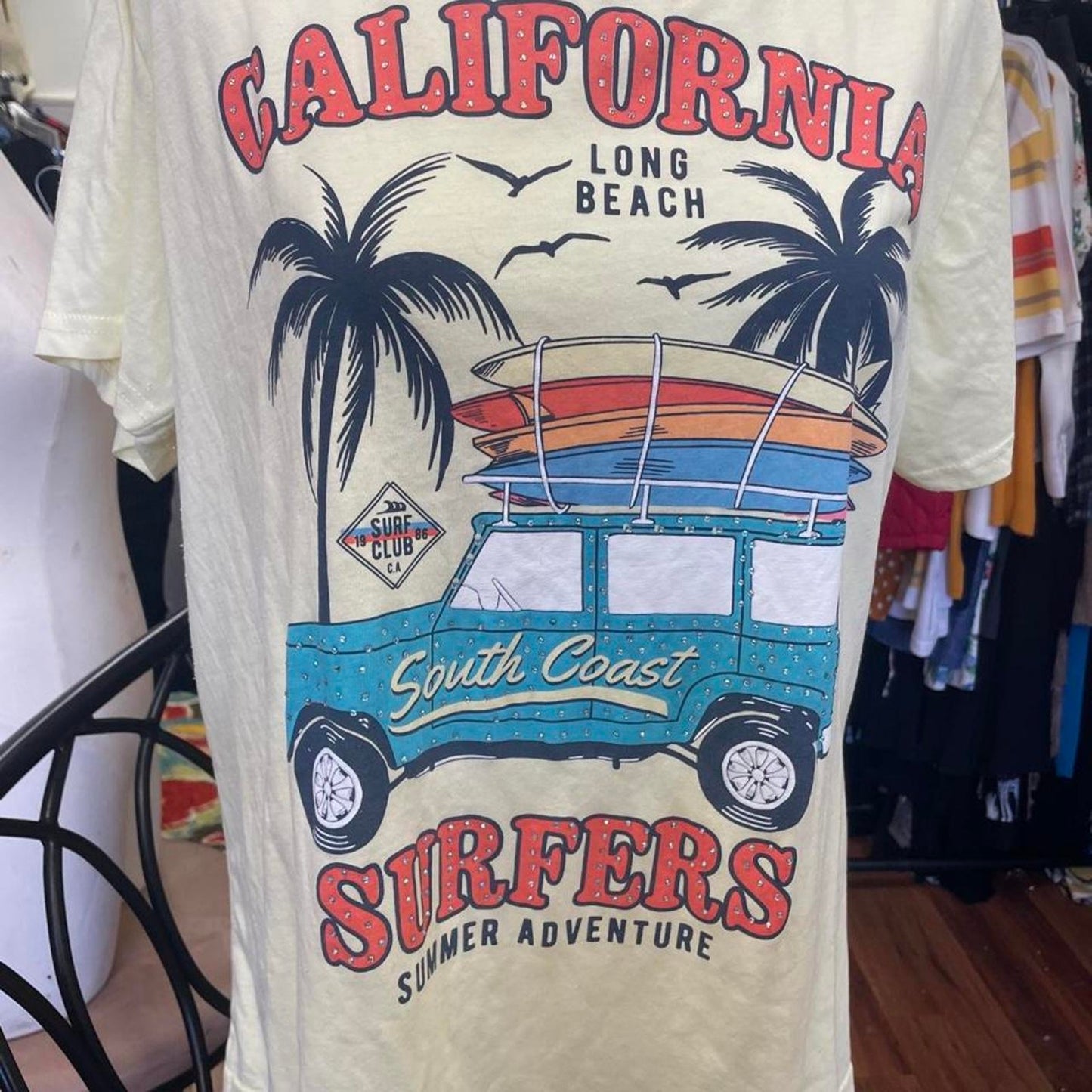 Cream california surfers tee size
