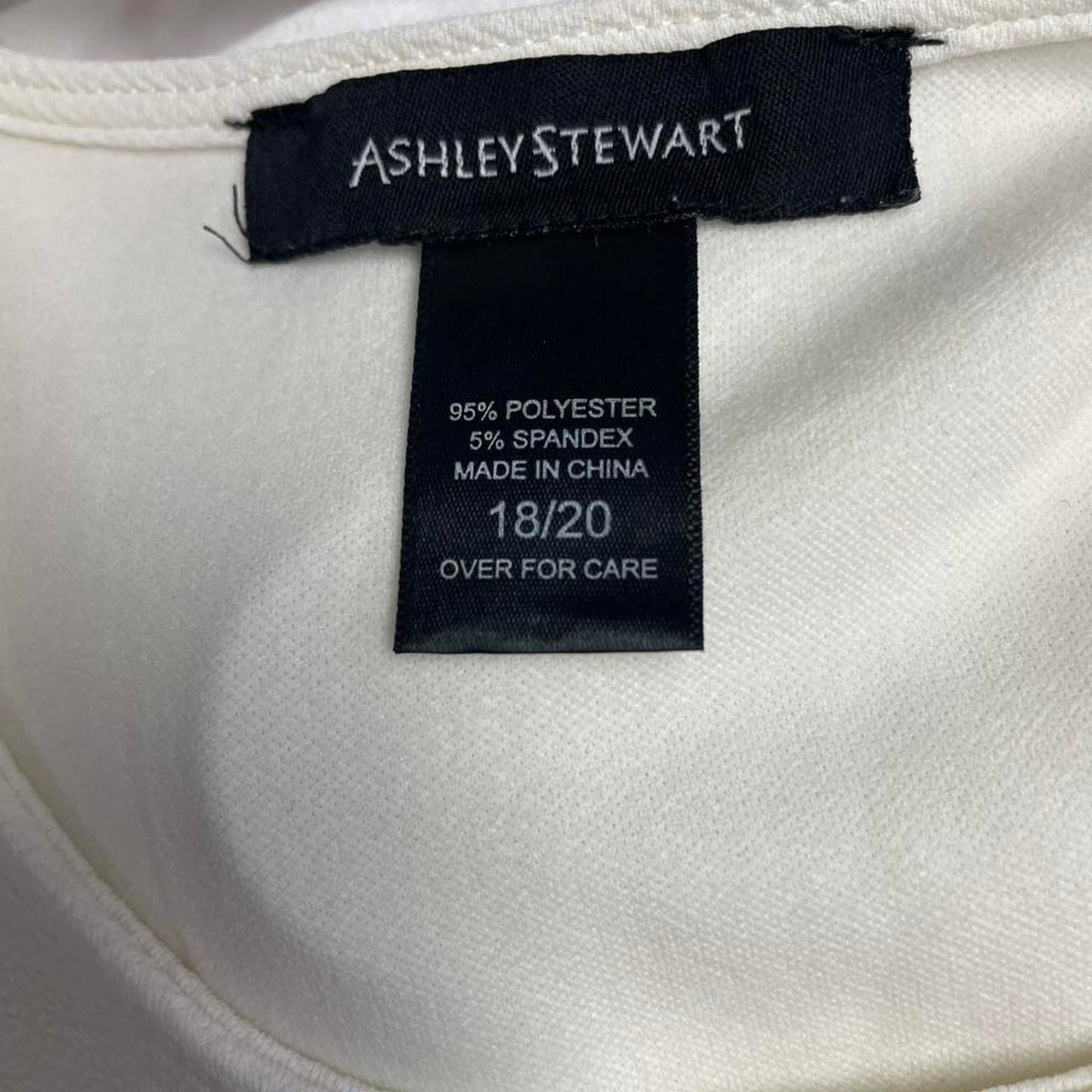 Ashley stewart white asymmetrical hem