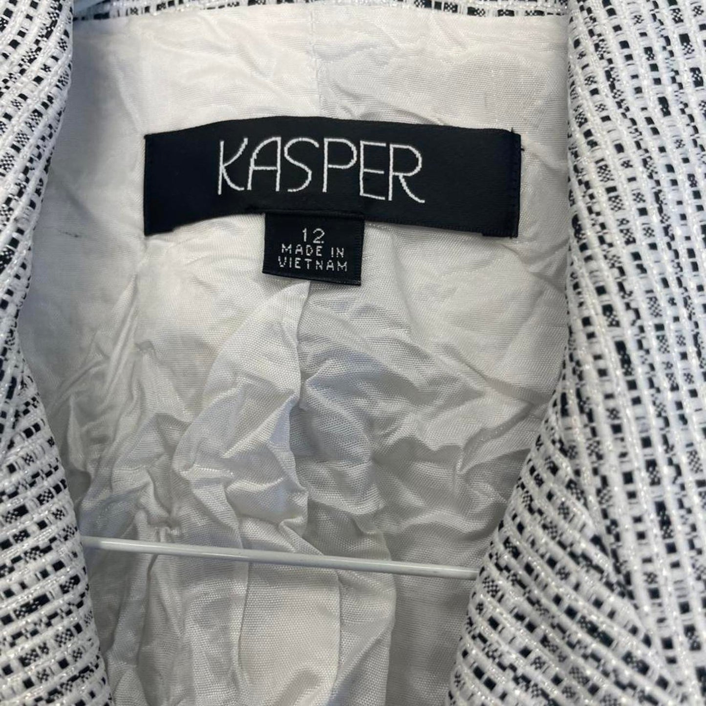 Kasper blue white blazer