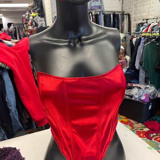 Red corset top