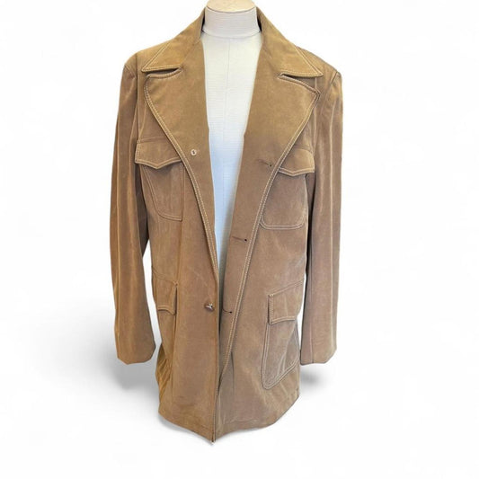 70s brown suede jacket with