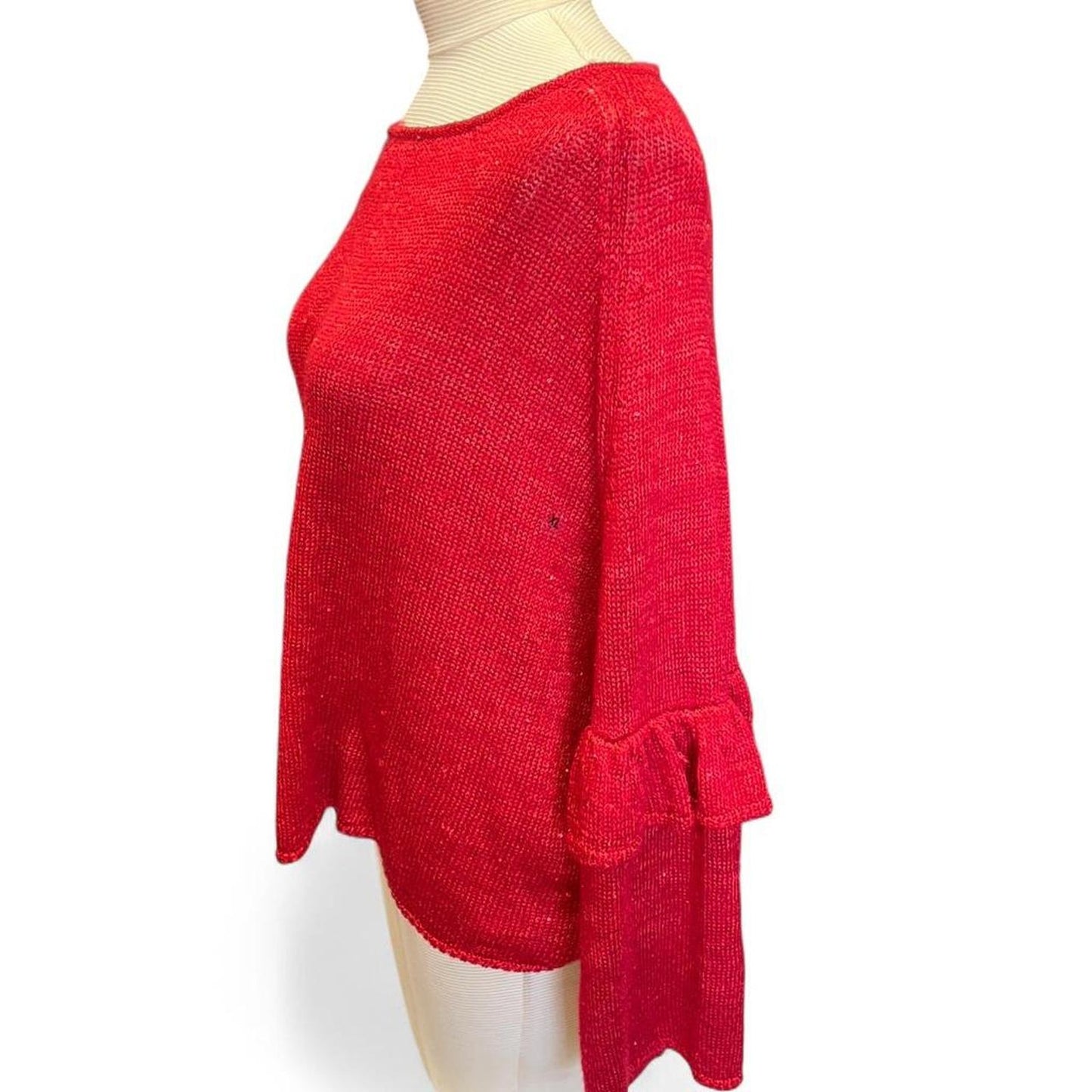 Red long sleeve top shirt