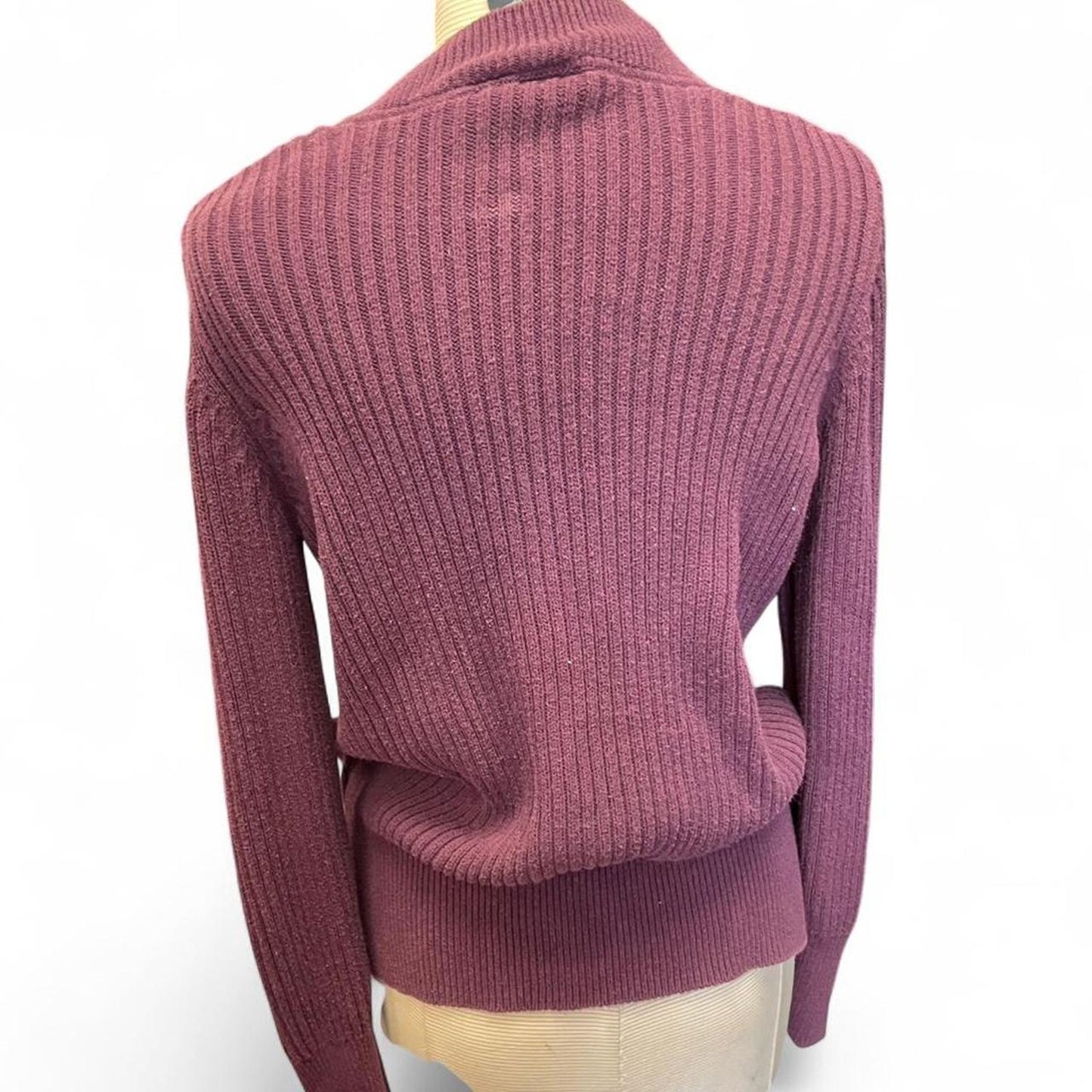 Faded glory purple cable knit