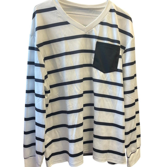 White and black striped