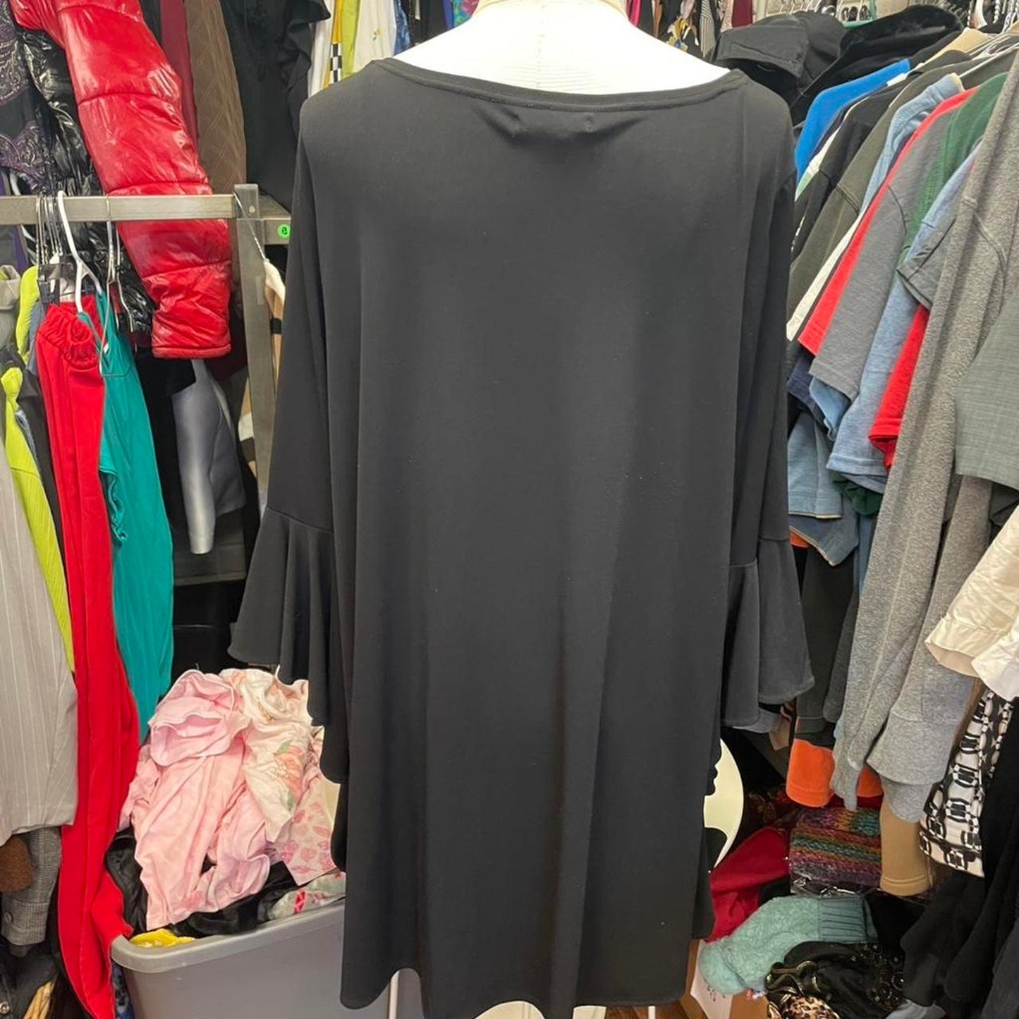 Black flowy dress with bell