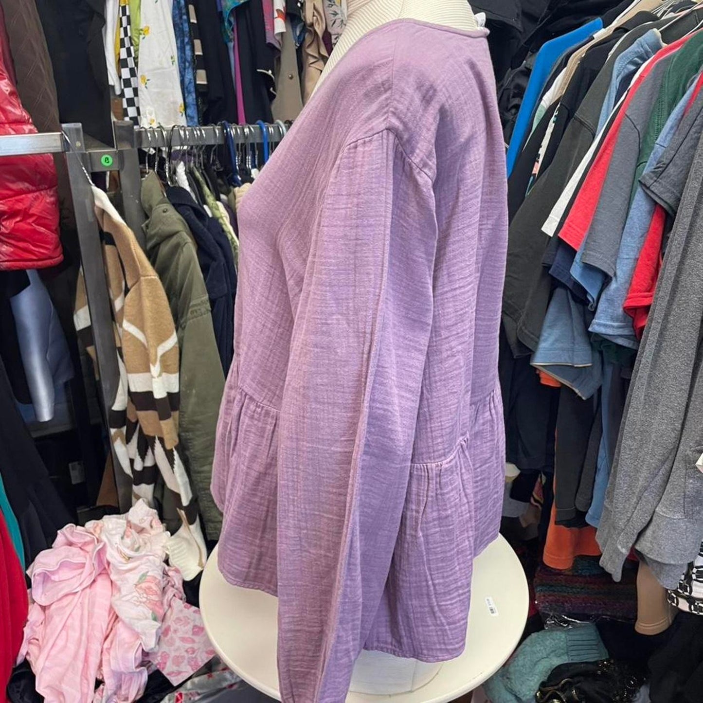 Lilac purple long sleeve top