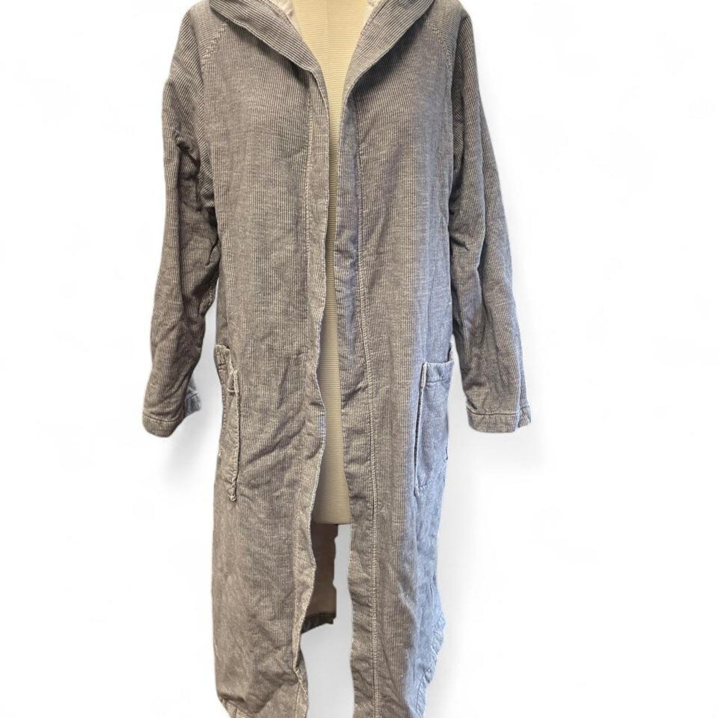 Frette gray corduroy robe with