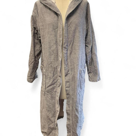 Frette gray corduroy robe with