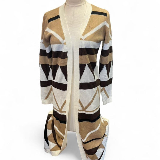 Brown and cream aztec print