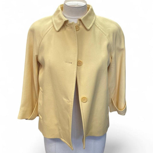 Talbots yellow button up jacket