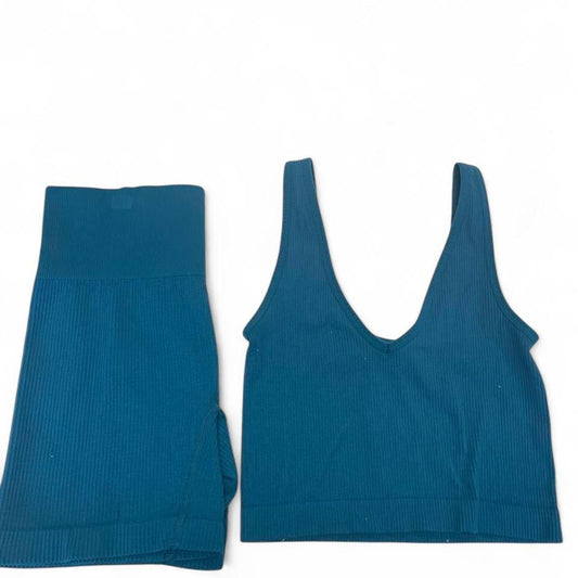 Colesie blue ribbed tank top