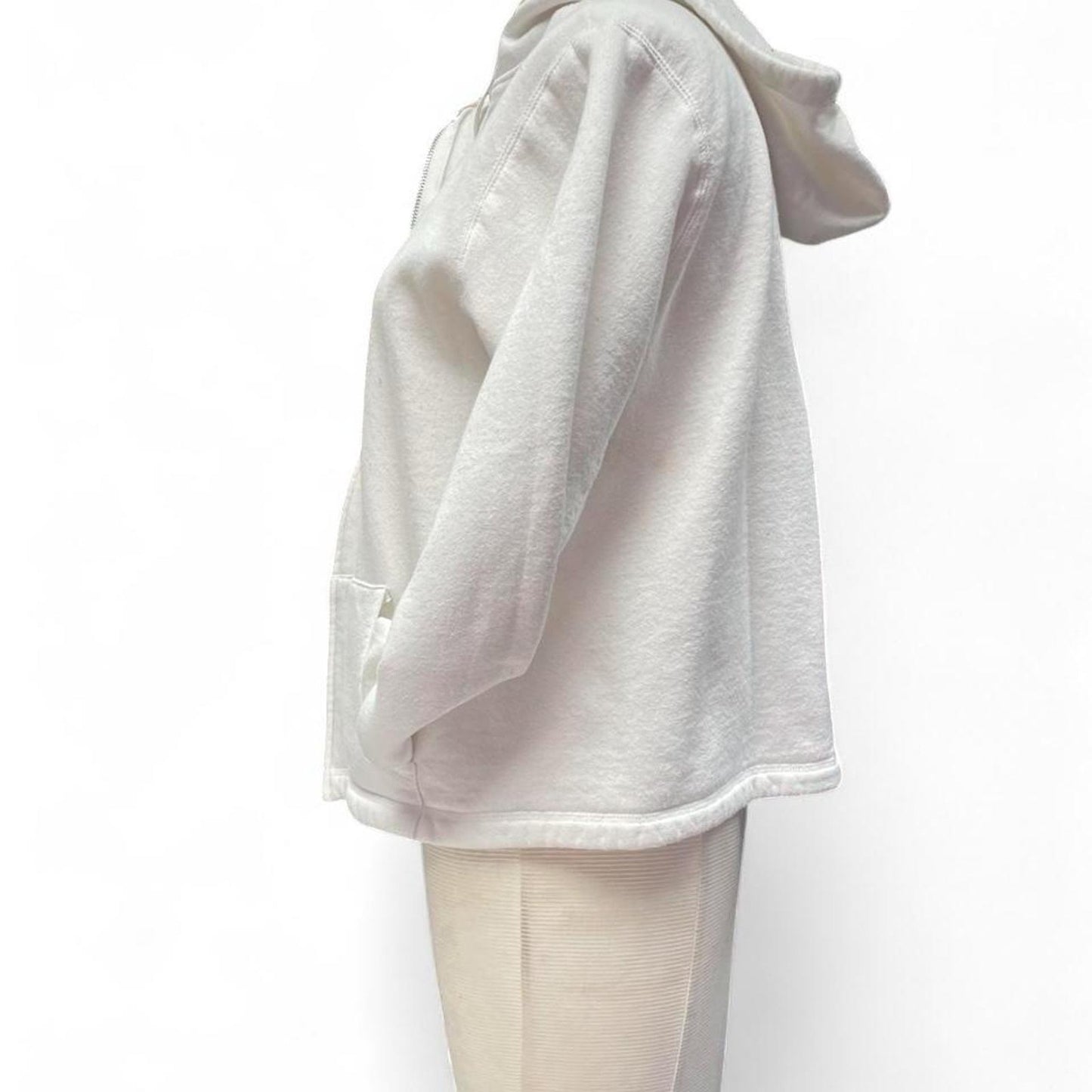 Hanes stay clean white zip