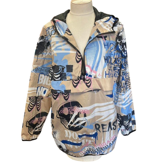 Reason multi coloured windbreaker jacket