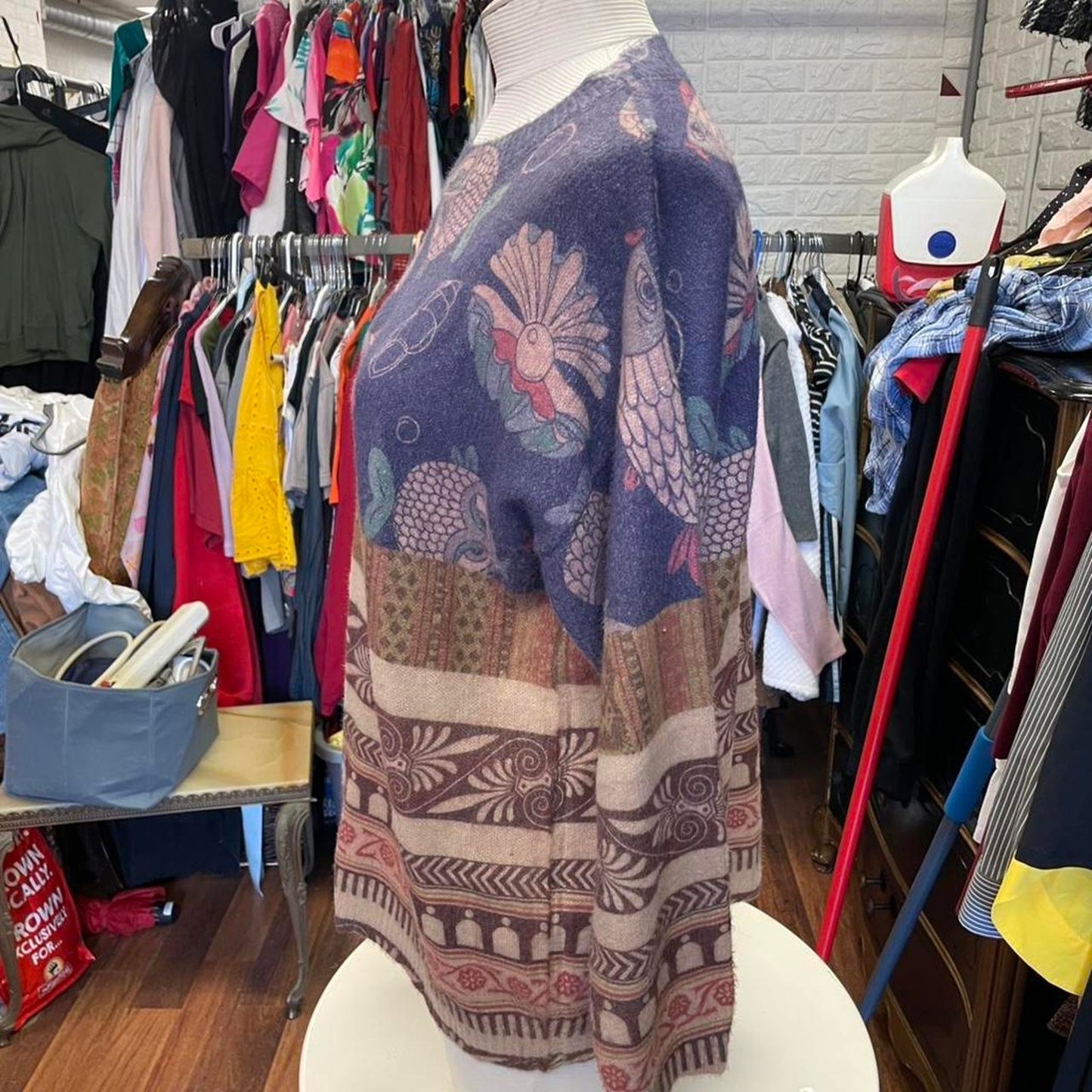 Fish print long sleeve top