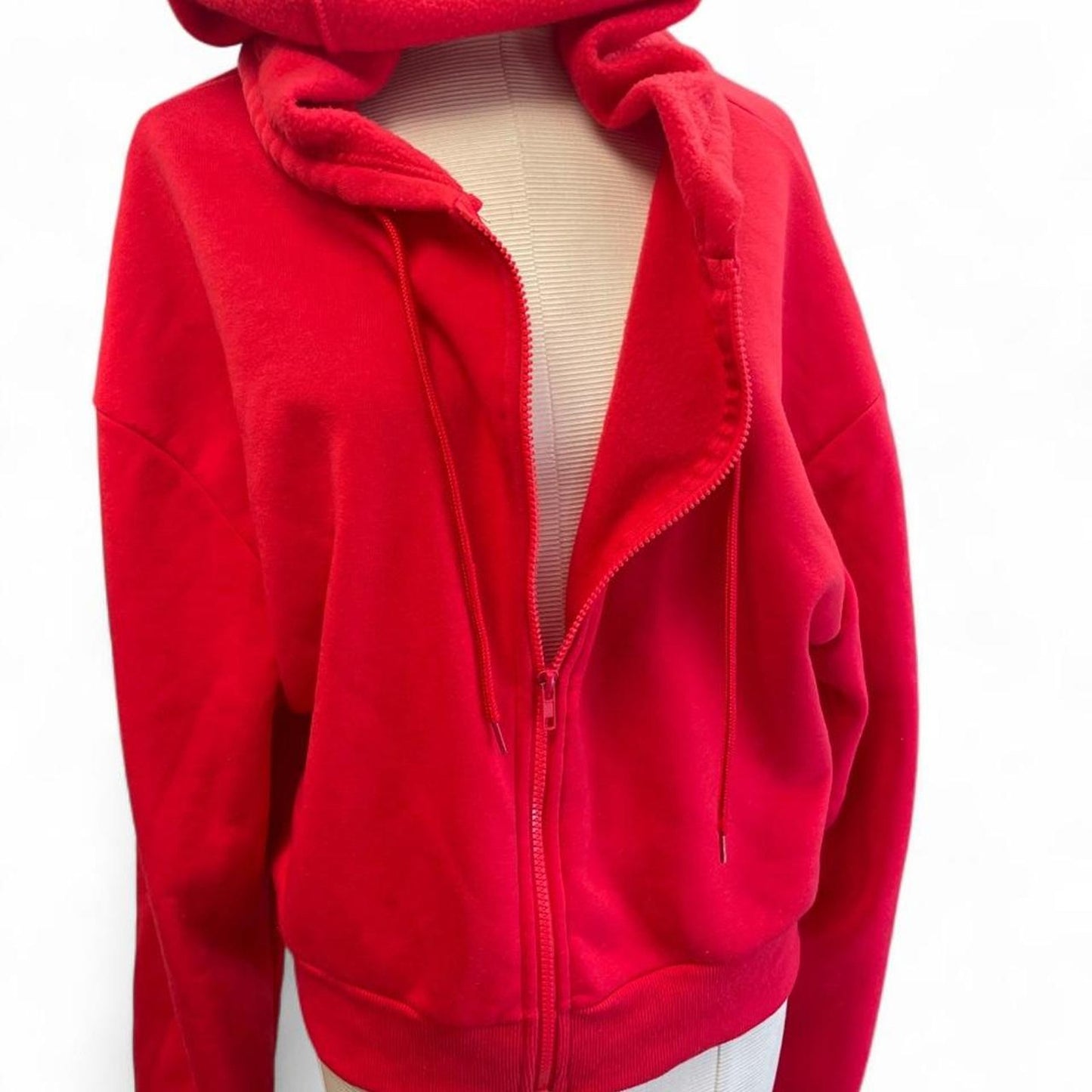 Red zip up hoodie