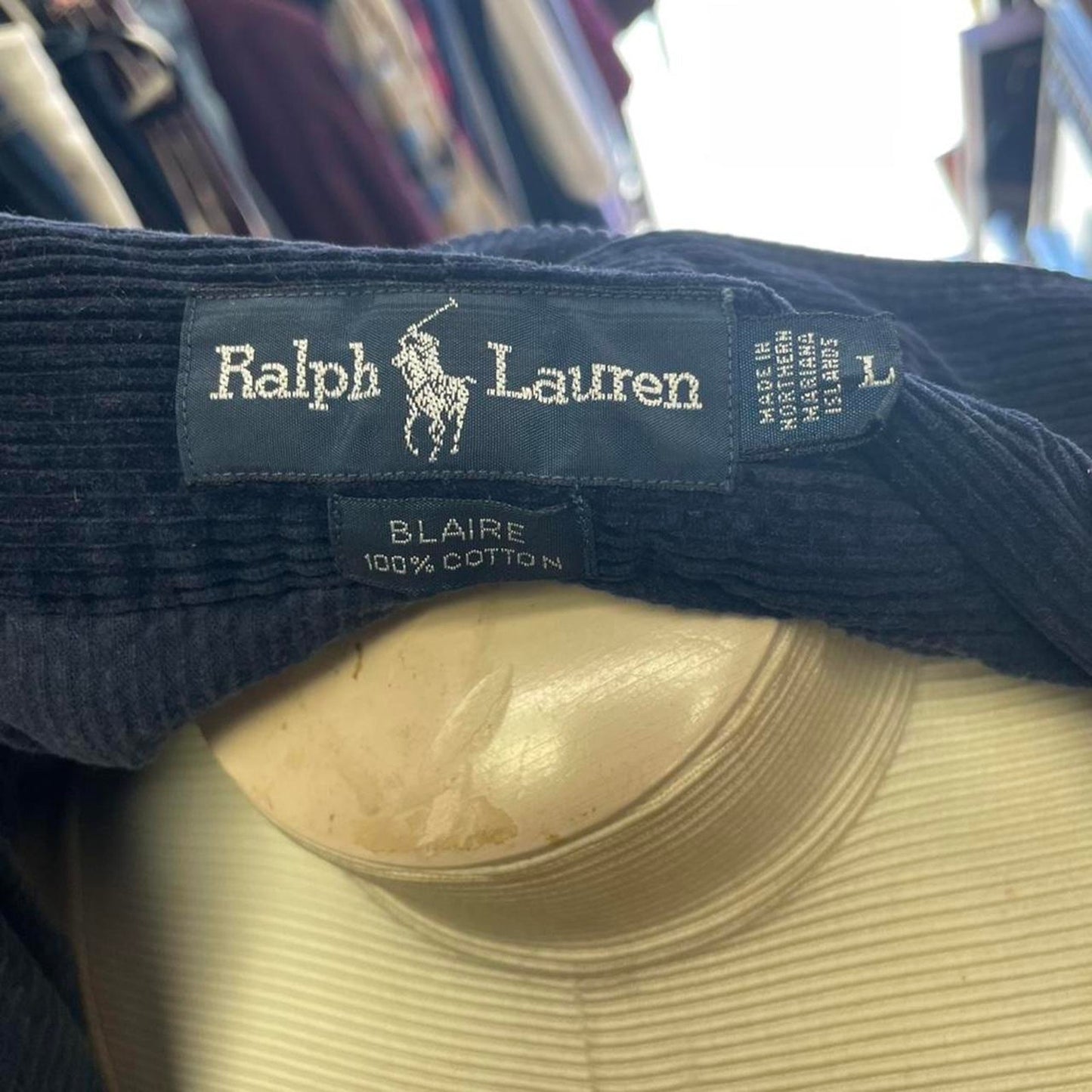 Navy corduroy button up shirt