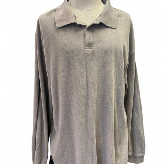 Long sleeve polo shirt size
